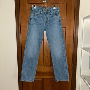 J.Crew Women’s Point Sur Loose Straight Jean Size 26 in Rosie Wash